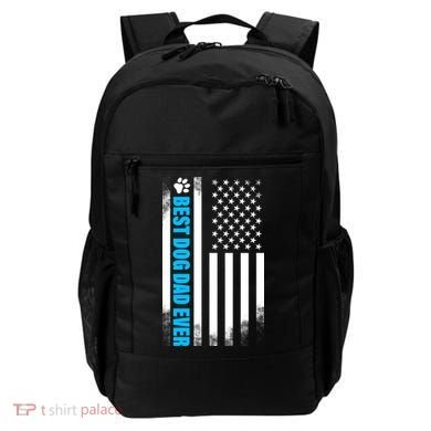 Best Dog Dad Ever American Flag Backpack