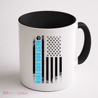 Best Dog Dad Ever American Flag Coffee Mug thumb 1