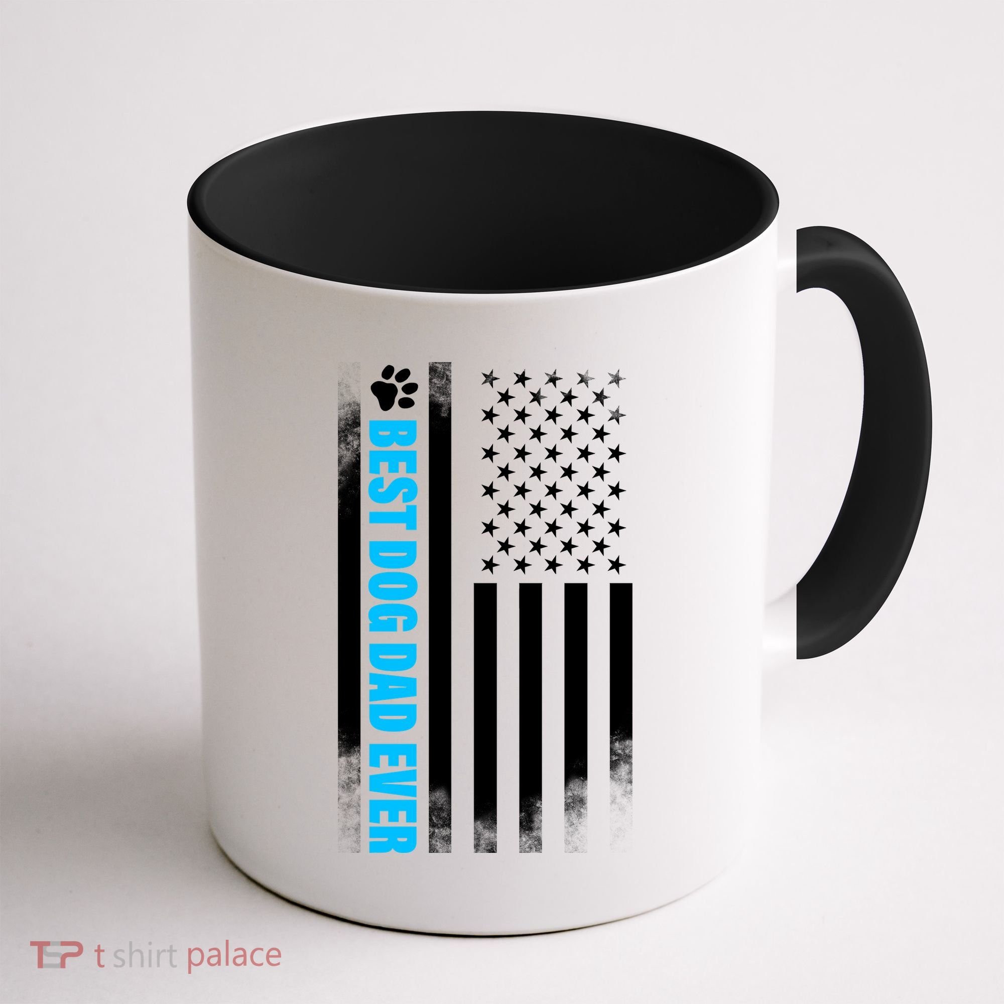 Best Dog Dad Ever American Flag Coffee Mug
