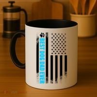 Best Dog Dad Ever American Flag Coffee Mug thumb 4