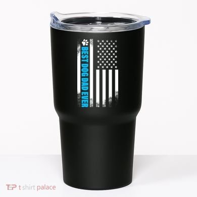 Best Dog Dad Ever American Flag Tumbler