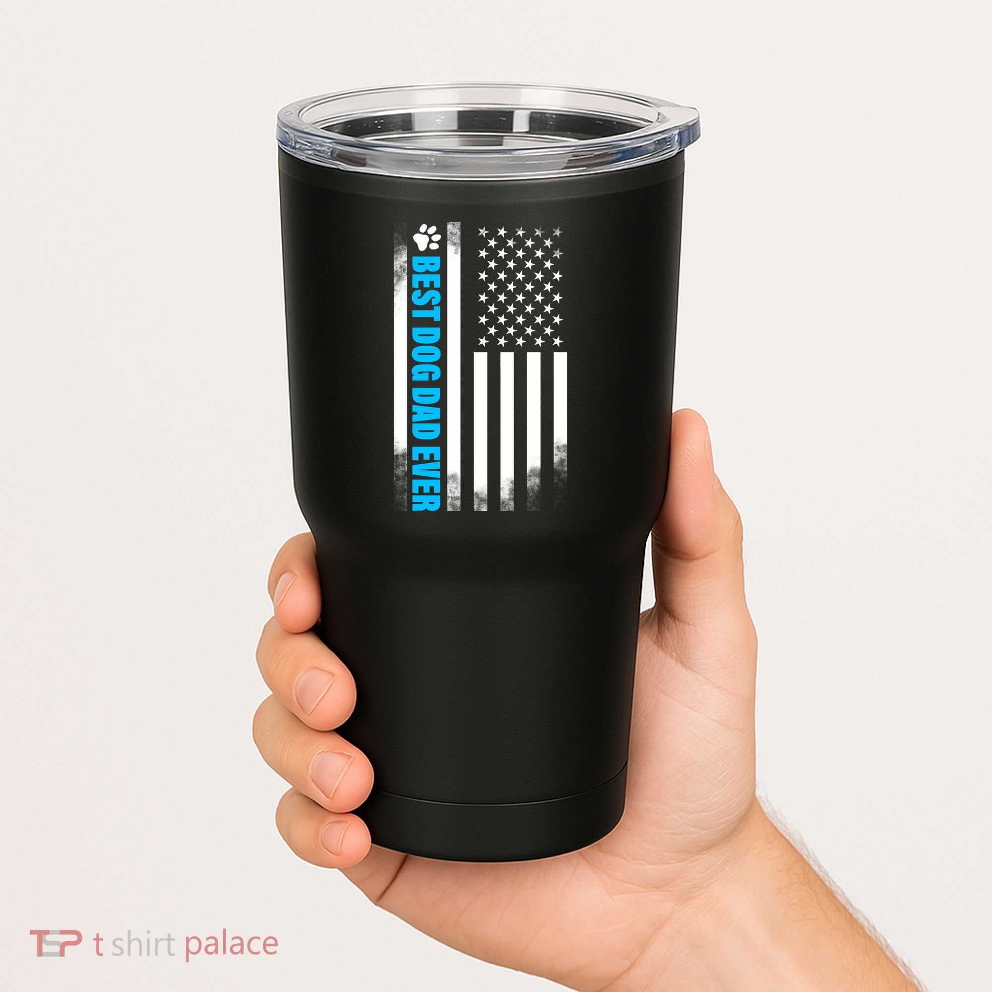 Best Dog Dad Ever American Flag Tumbler