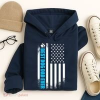 Best Dog Dad Ever American Flag Hoodie thumb 4