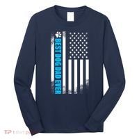 Best Dog Dad Ever American Flag Long Sleeve Shirt thumb 0