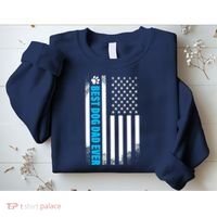 Best Dog Dad Ever American Flag Sweatshirt thumb 2