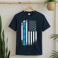 Best Dog Dad Ever American Flag T-Shirt thumb 2