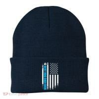 Best Dog Dad Ever American Flag Beanie thumb 0