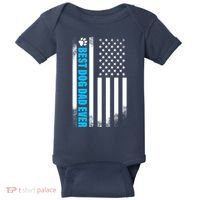 Best Dog Dad Ever American Flag Baby Bodysuit thumb 0