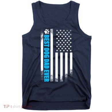 Best Dog Dad Ever American Flag Tank Top