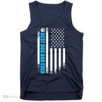 Best Dog Dad Ever American Flag Tank Top thumb 0