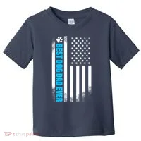 Best Dog Dad Ever American Flag Toddler T-Shirt thumb 0