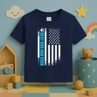 Best Dog Dad Ever American Flag Toddler T-Shirt thumb 3