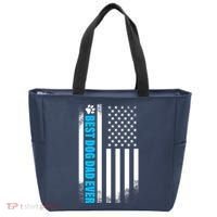 Best Dog Dad Ever American Flag Tote Bag thumb 0