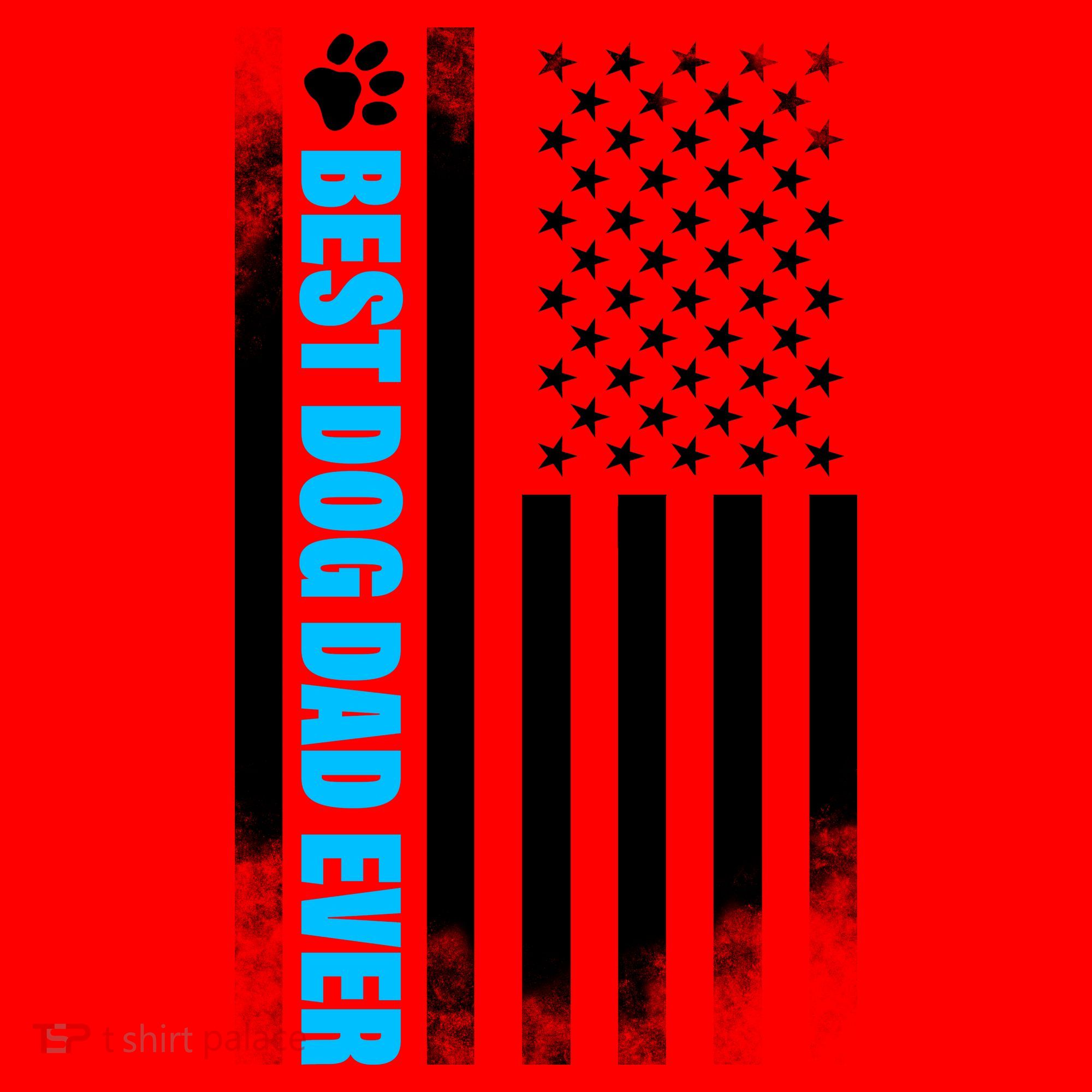 Best Dog Dad Ever American Flag Santa Hat