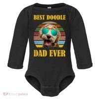 Best Doodle Dad Ever Baby Long Sleeve Bodysuit thumb 0