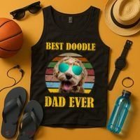Best Doodle Dad Ever Tank Top thumb 4
