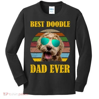 Best Doodle Dad Ever Kids Long Sleeve Shirt