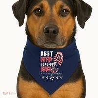 Best Effin Bonus Dad Ever Thanks For Putting With My Mom USA-Made Doggie Bandana thumb 1