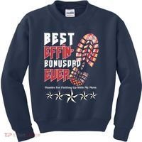 Best Effin Bonus Dad Ever Thanks For Putting With My Mom Kids Sweatshirt thumb 0