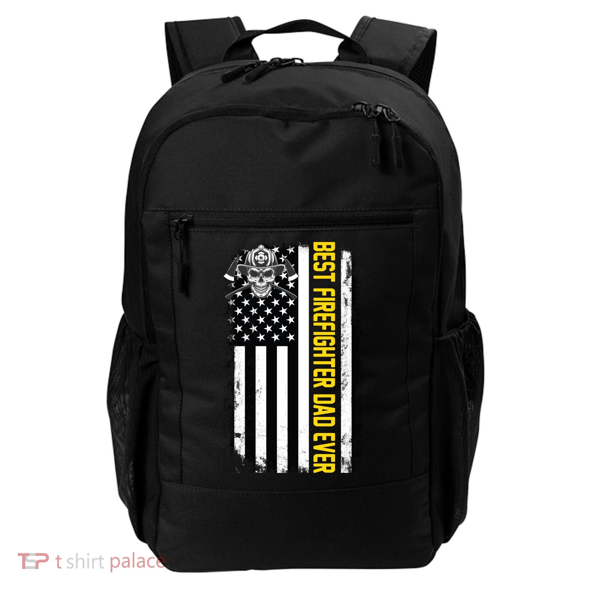 Best Firefighter Dad Ever Flag Backpack