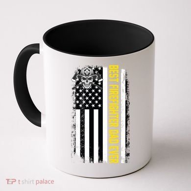 Best Firefighter Dad Ever Flag Coffee Mug