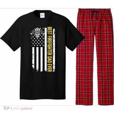 Best Firefighter Dad Ever Flag Pajama Set