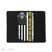 Best Firefighter Dad Ever Flag Mousepad thumb 0