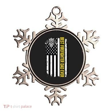Best Firefighter Dad Ever Flag Ornament
