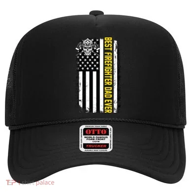 Best Firefighter Dad Ever Flag Hat