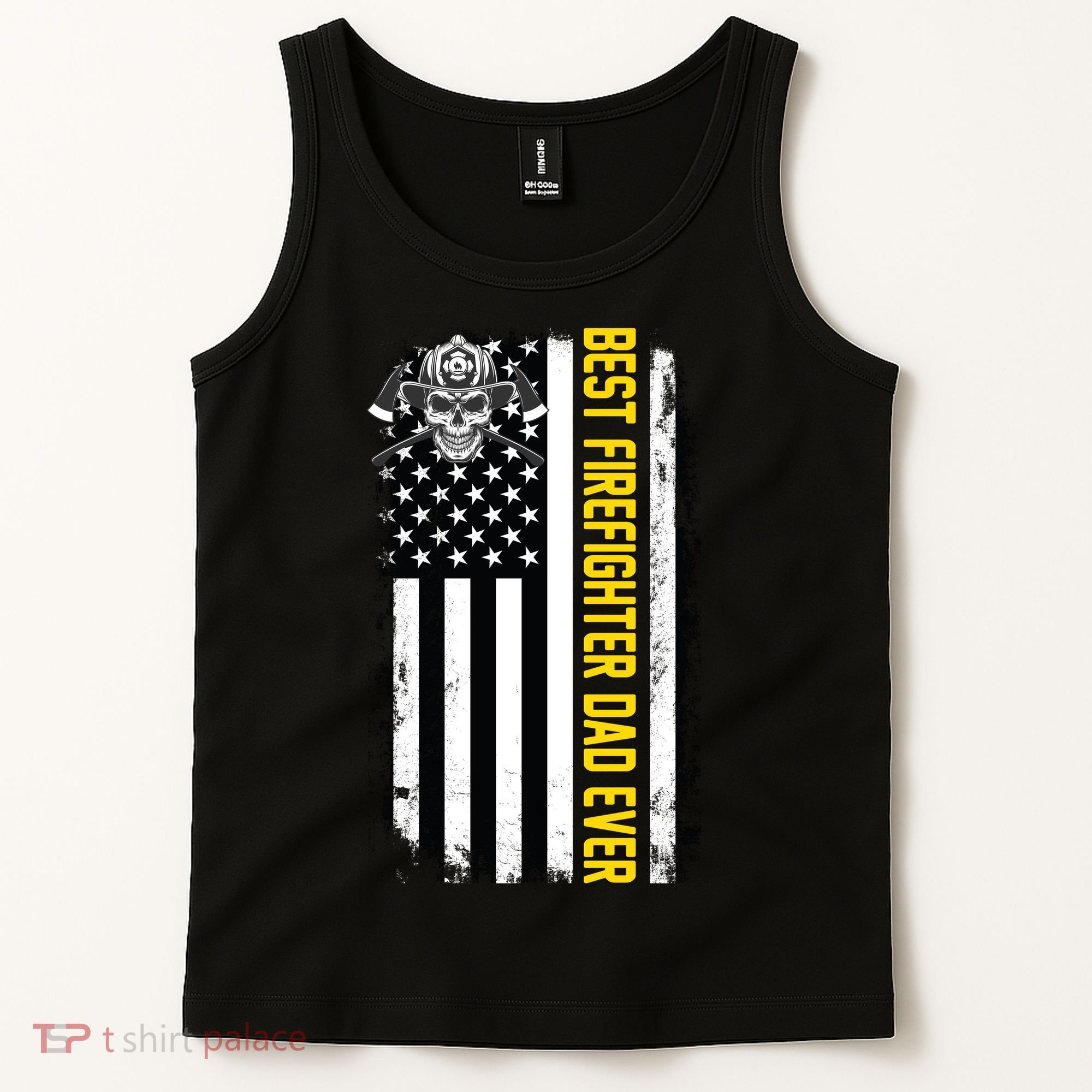 Best Firefighter Dad Ever Flag Tank Top