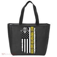 Best Firefighter Dad Ever Flag Tote Bag thumb 0