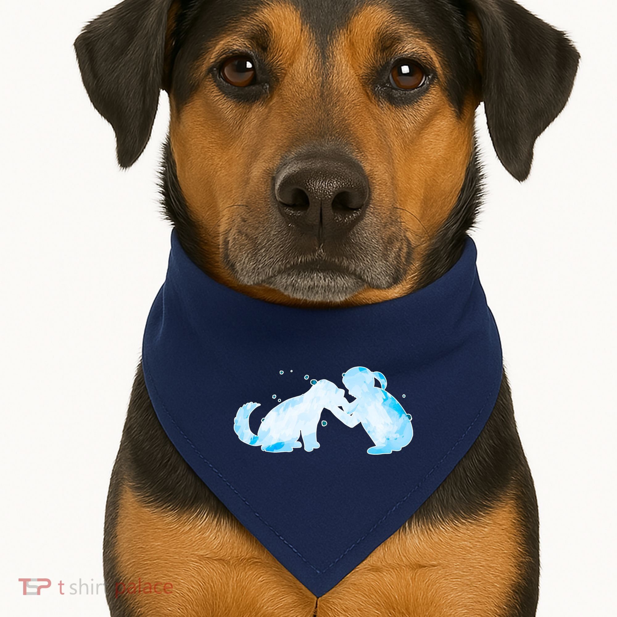 Best Friends Child With Dog USA-Made Doggie Bandana