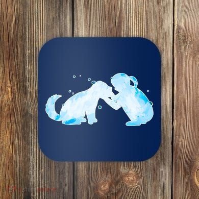 Best Friends Child With Dog Coaster