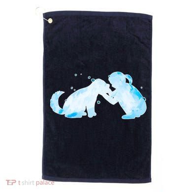 Best Friends Child With Dog Golf Towel