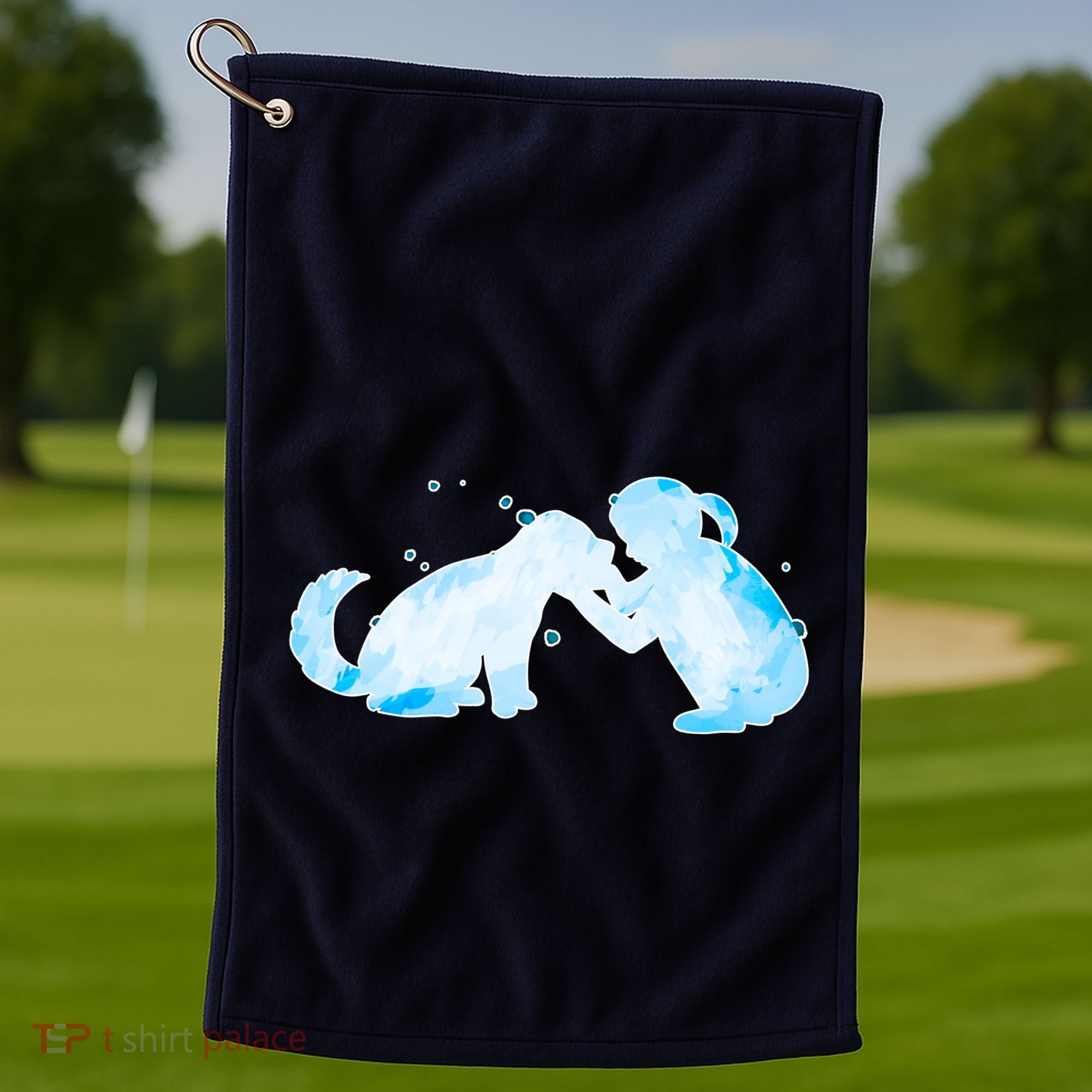 Best Friends Child With Dog Golf Towel