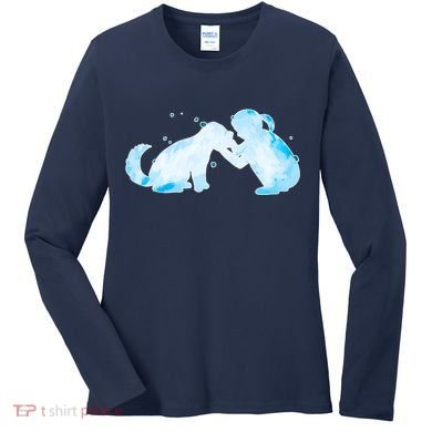 Best Friends Child With Dog Women's Long Sleeve Shirt
