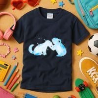 Best Friends Child With Dog Kids T-Shirt thumb 3