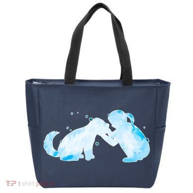 Best Friends Child With Dog Tote Bag
