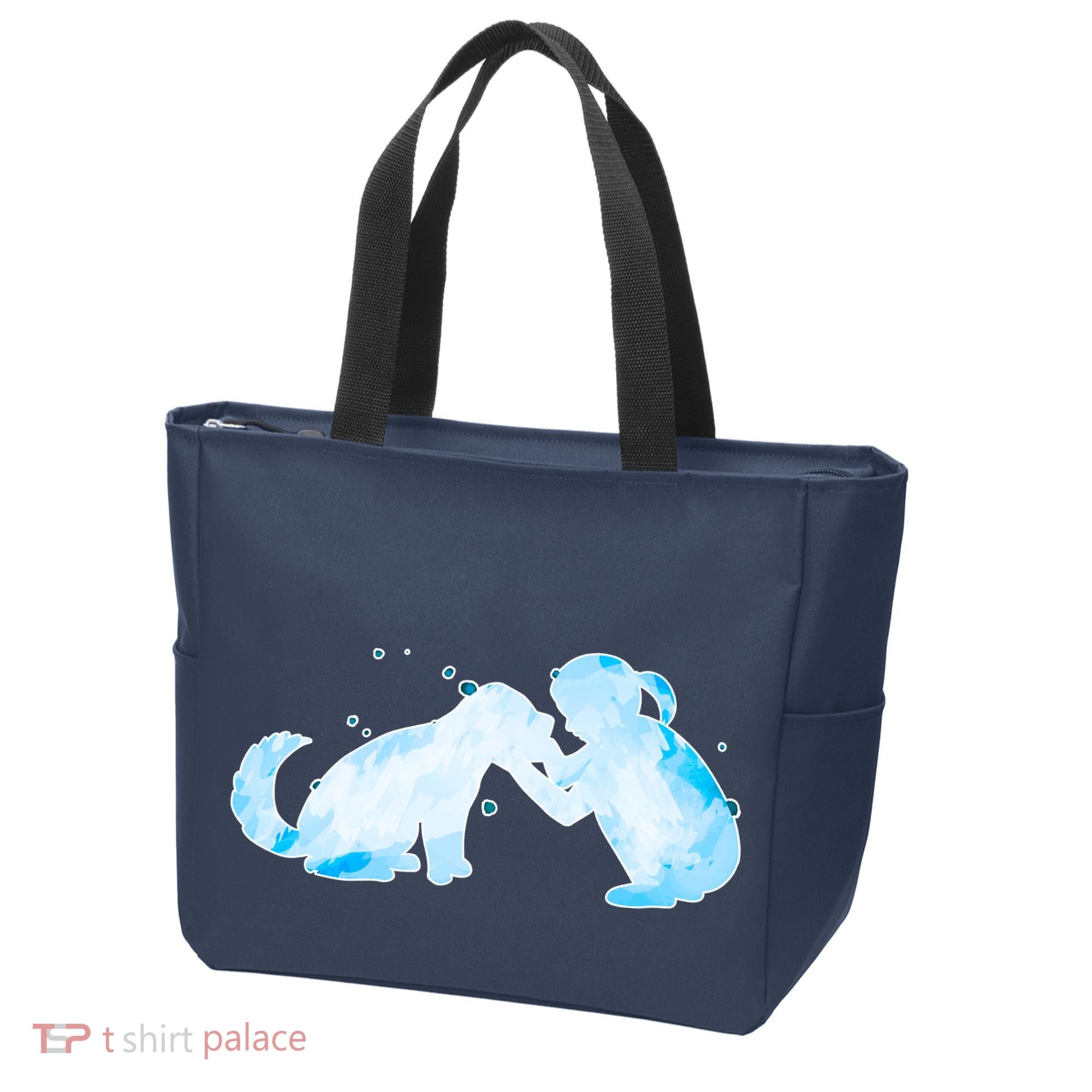 Best Friends Child With Dog Tote Bag