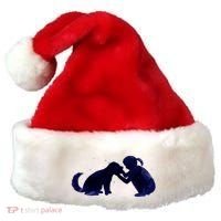 Best Friends Child With Dog Santa Hat thumb 0