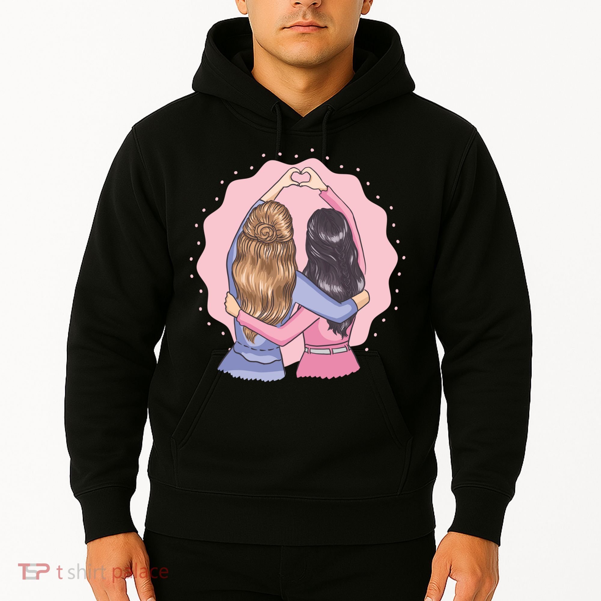 Best Friends Heart Hoodie