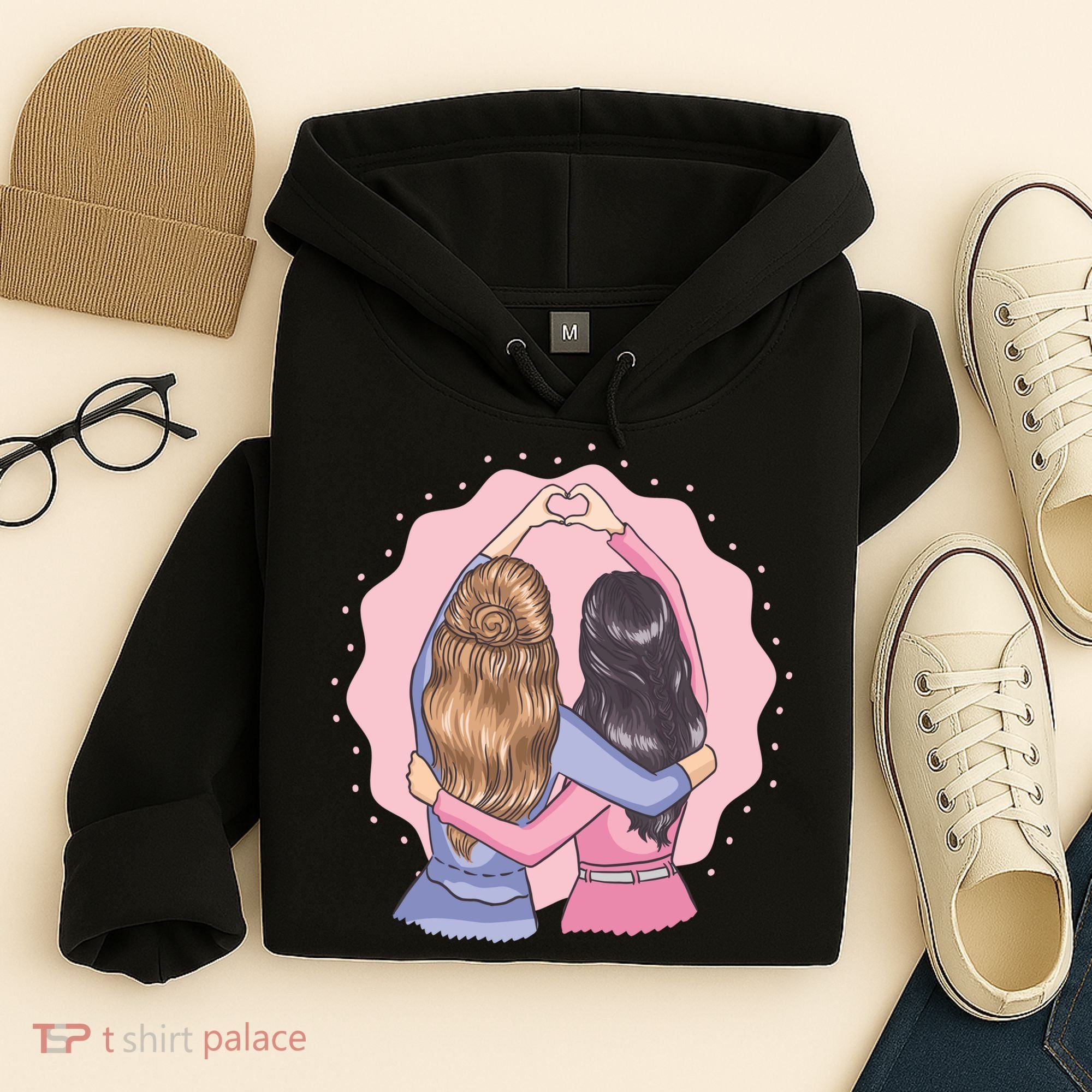Best Friends Heart Hoodie