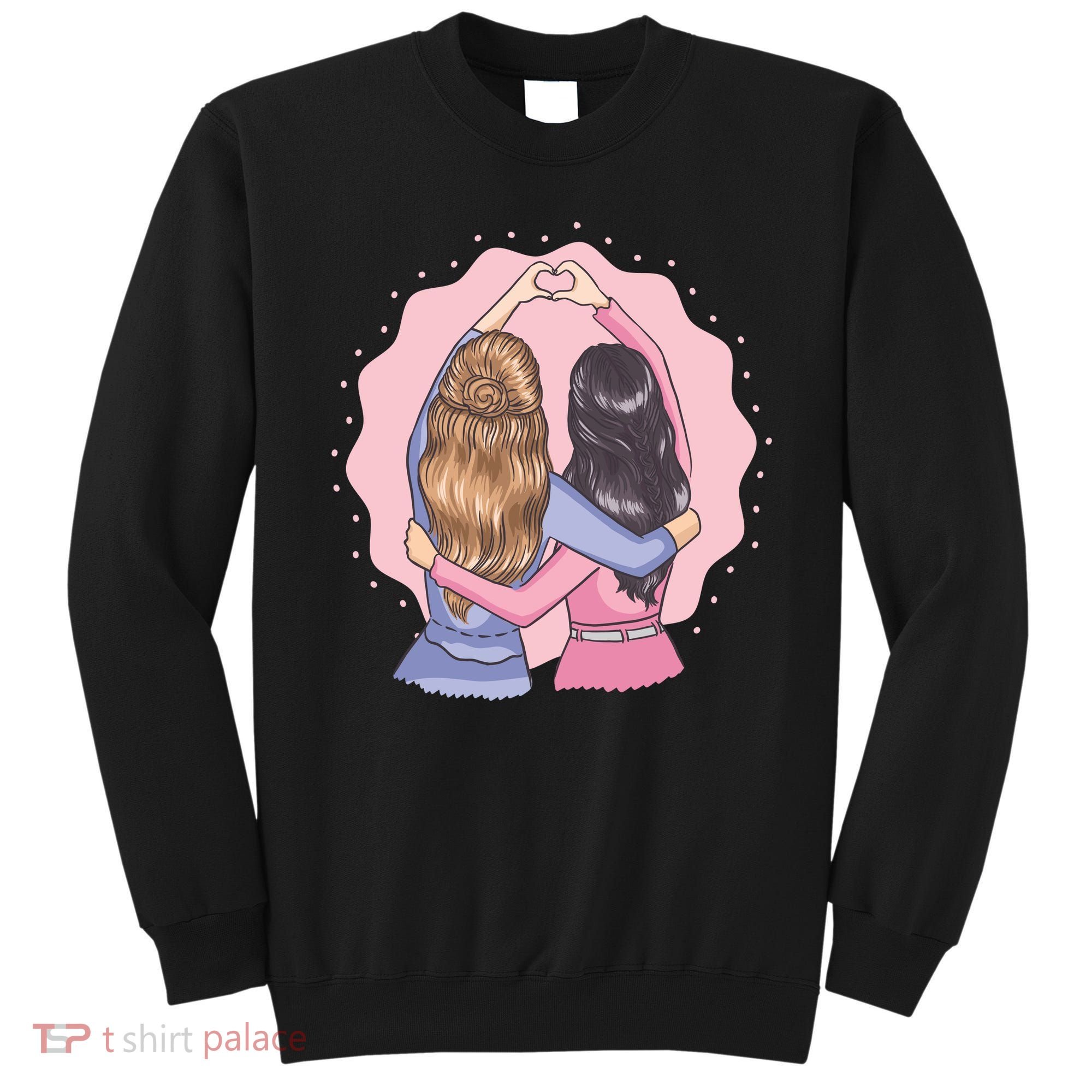 Best Friends Heart Sweatshirt