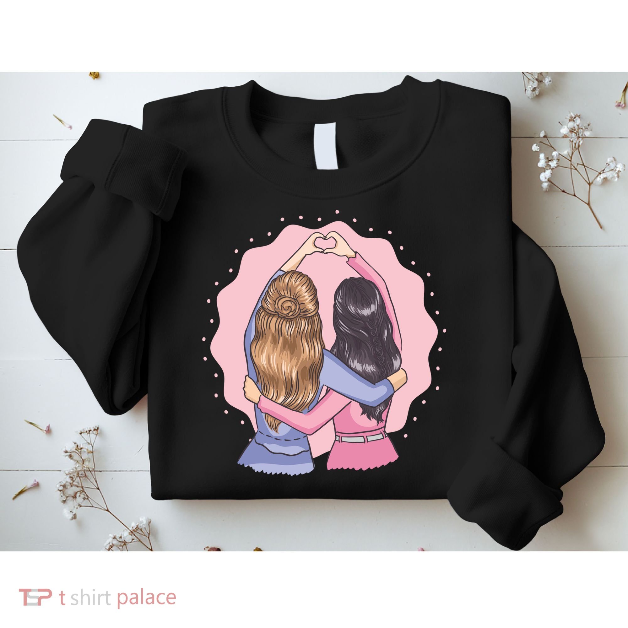 Best Friends Heart Sweatshirt