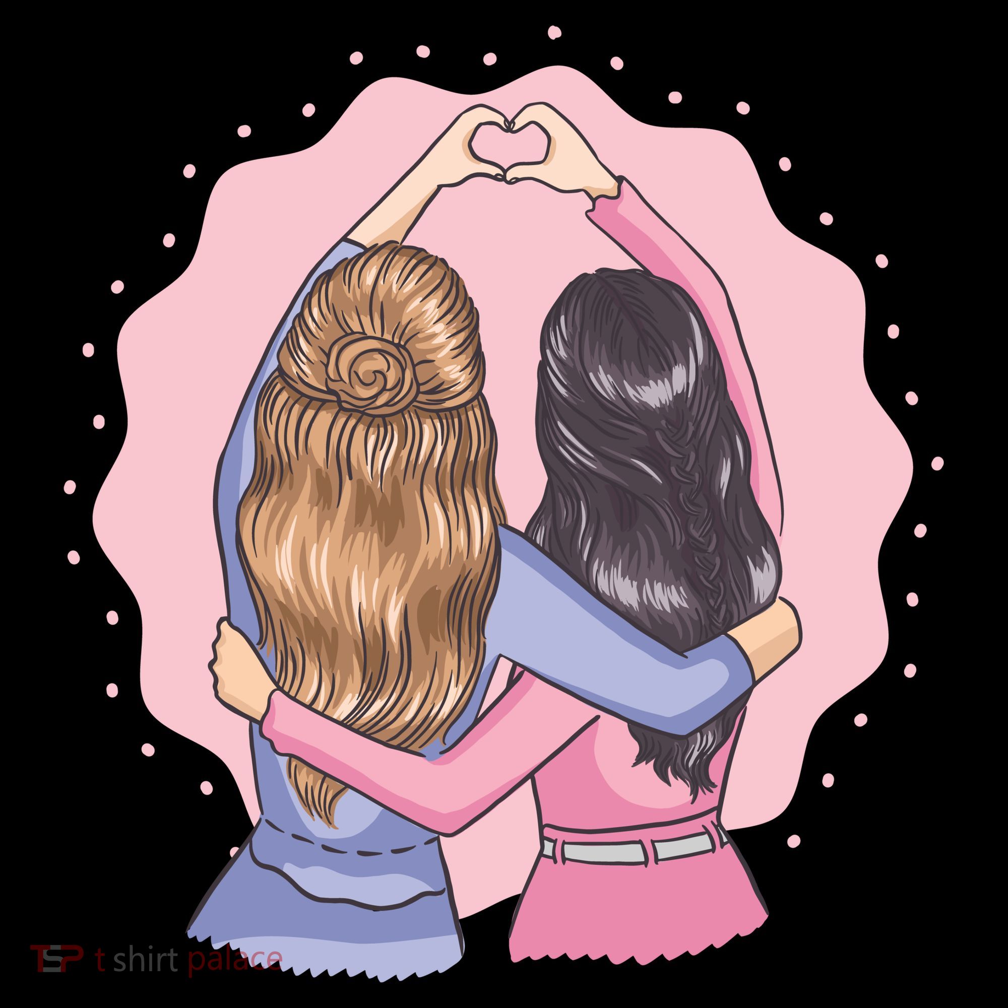 Best Friends Heart Sweatshirt