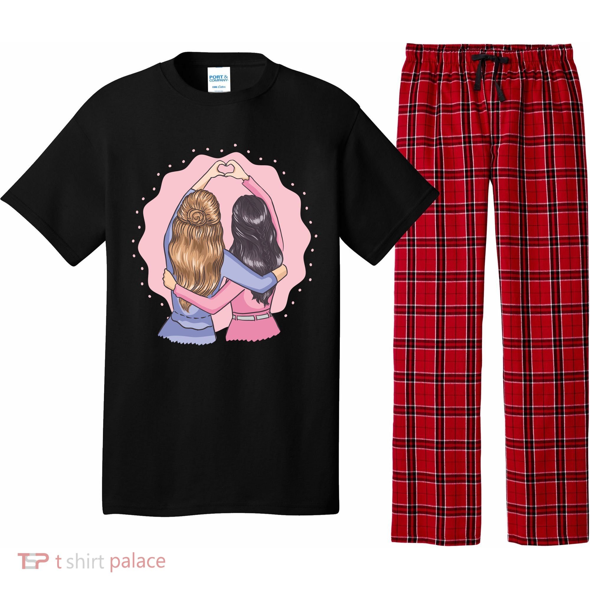 Best Friends Heart Pajama Set