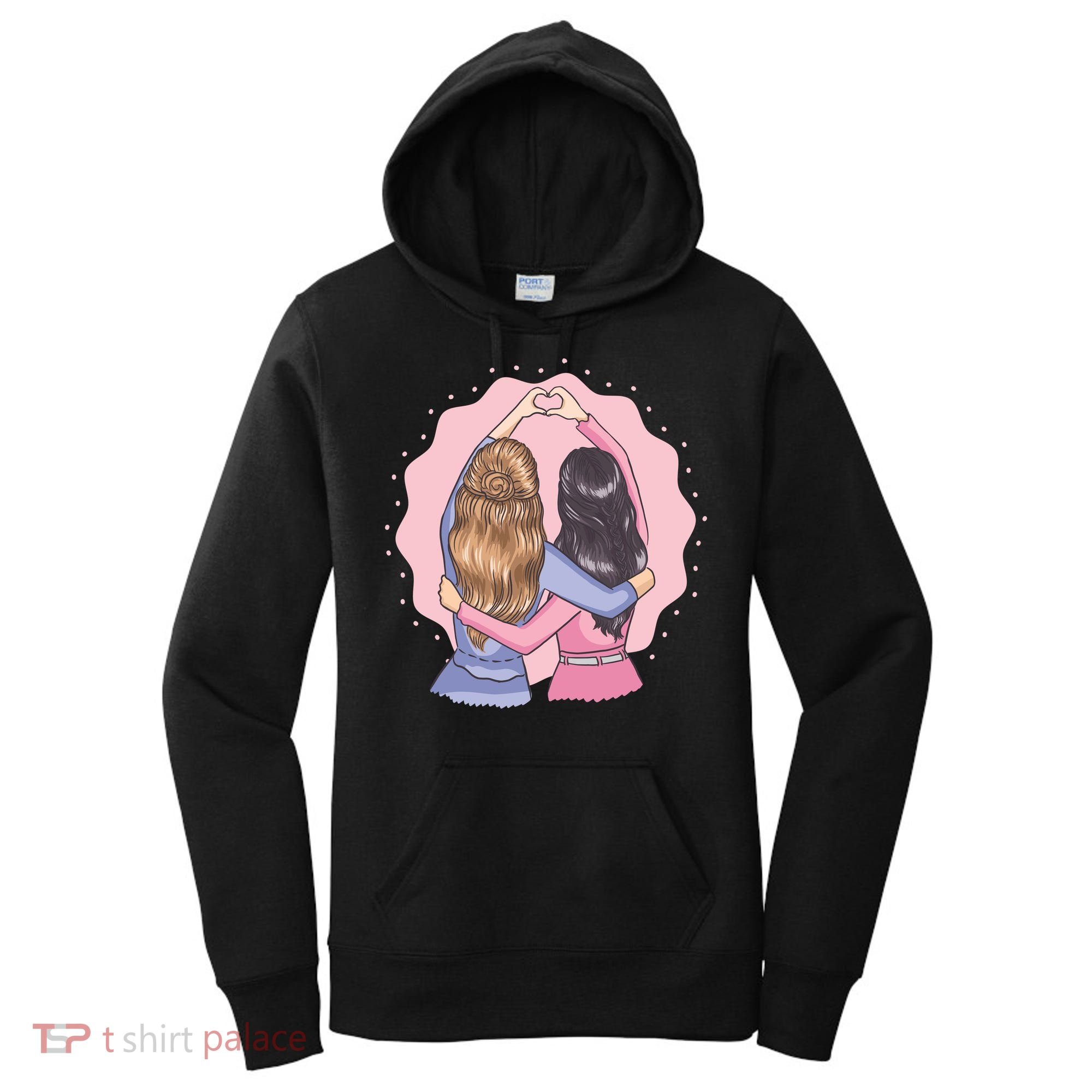 Best Friends Heart Women's Hoodie