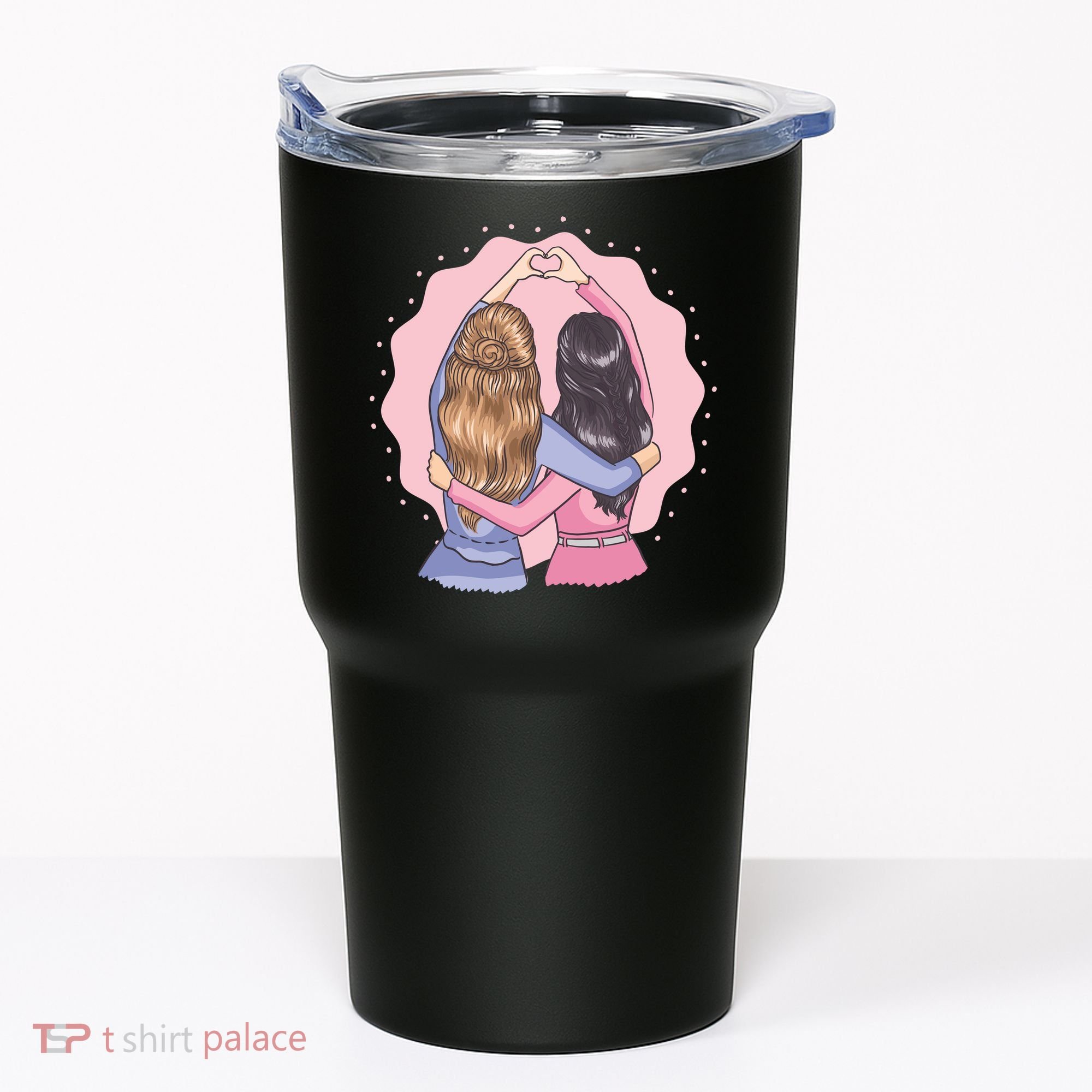 Best Friends Heart Tumbler