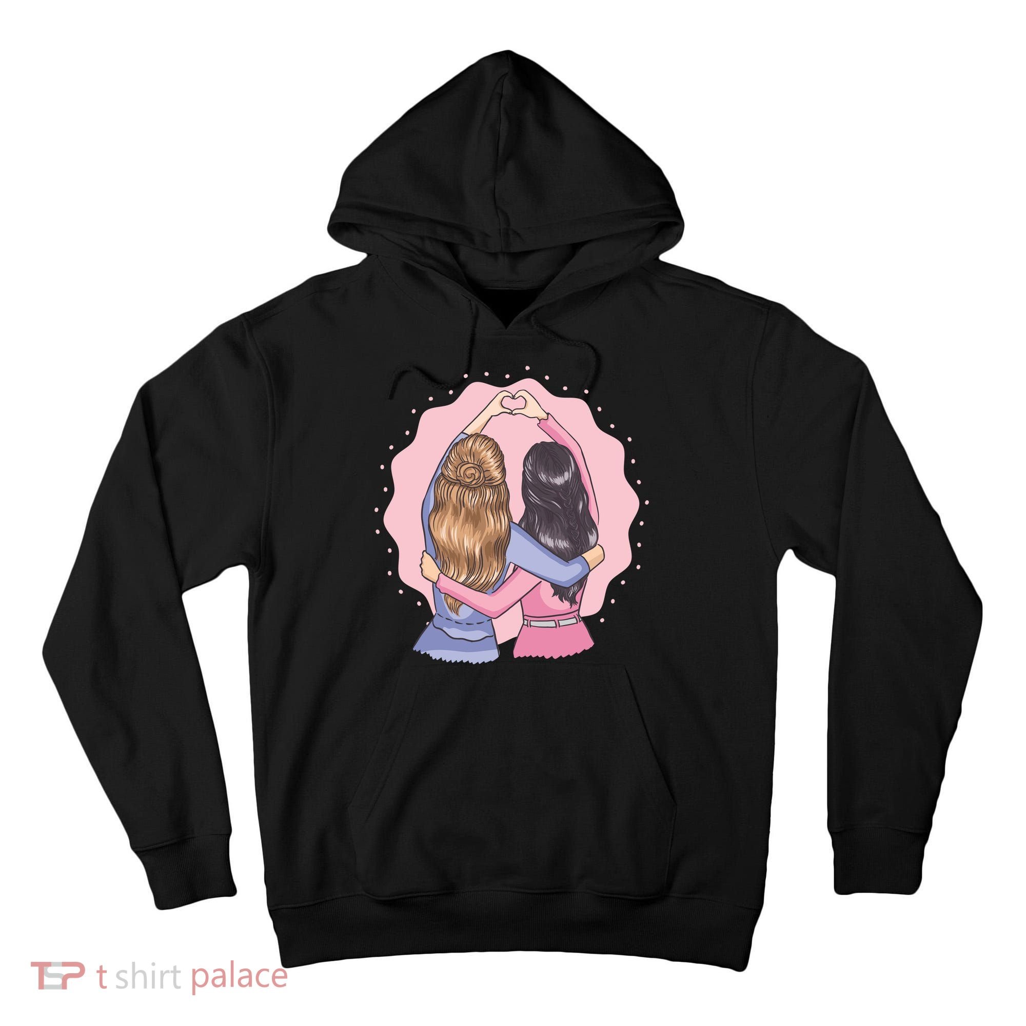 Best Friends Heart Tall Hoodie