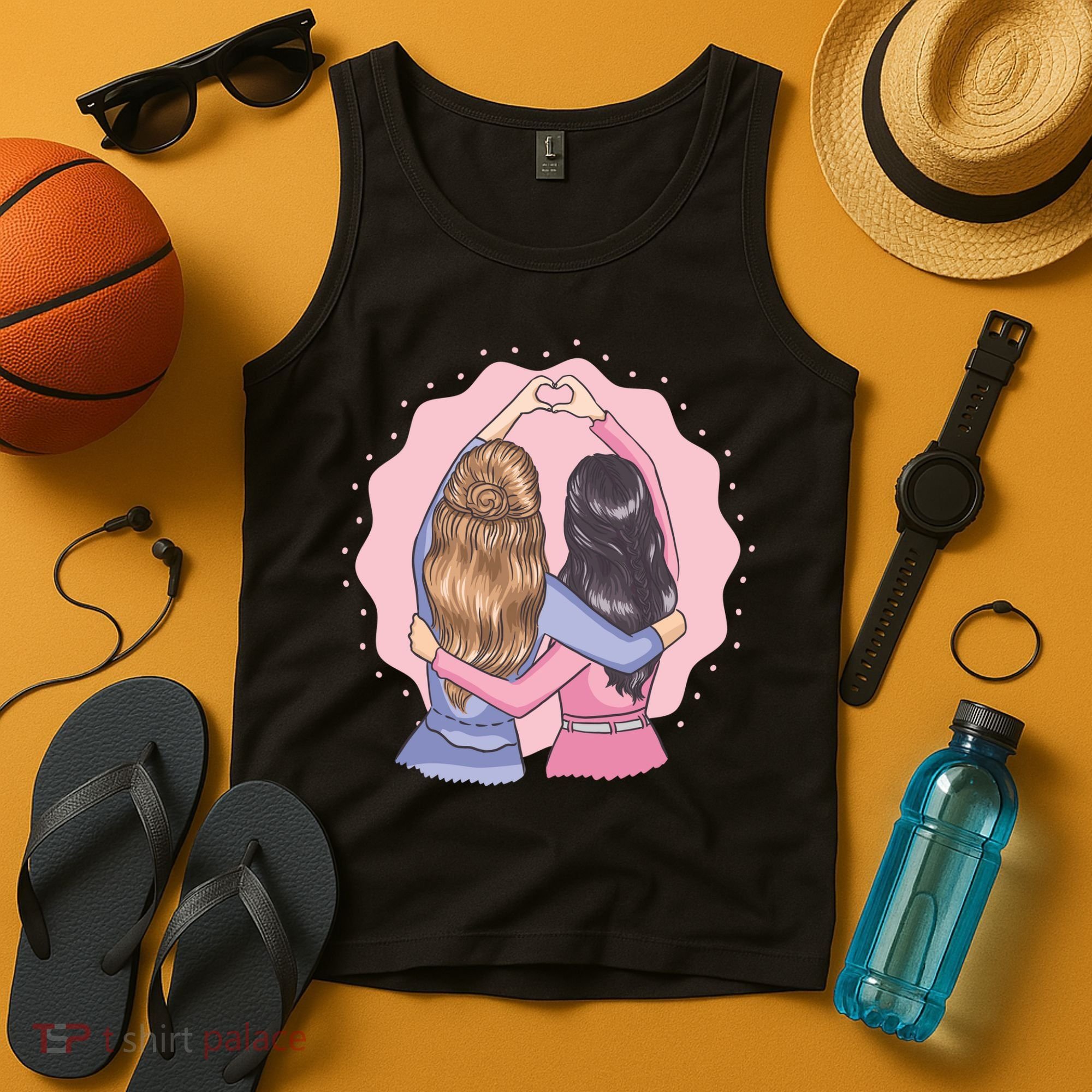 Best Friends Heart Tank Top